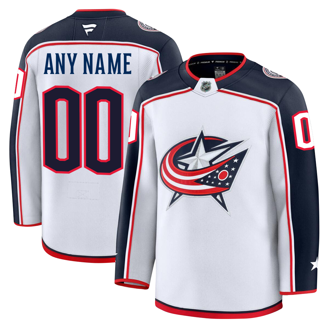 Customizable Columbus Blue Jackets 2024 Fanatics Premium Official NHL AWAY Jersey Gorilla Fits