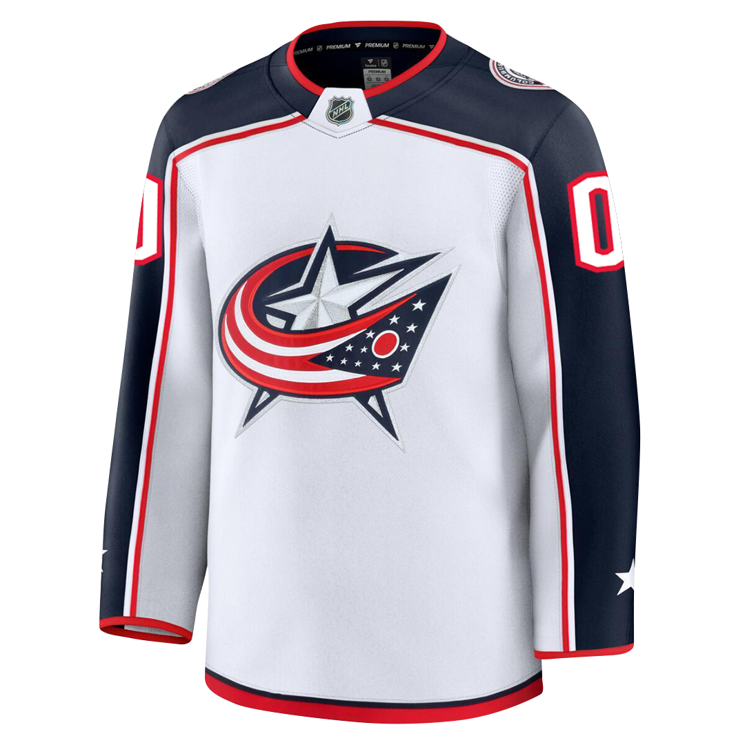 Customizable Columbus Blue Jackets 2024 Fanatics Premium Official NHL AWAY Jersey Gorilla Fits