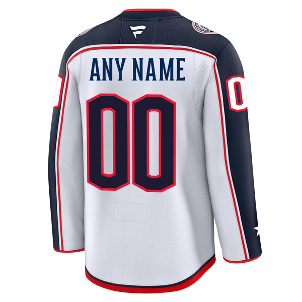 Customizable Columbus Blue Jackets 2024 Fanatics Premium Official NHL AWAY Jersey Gorilla Fits