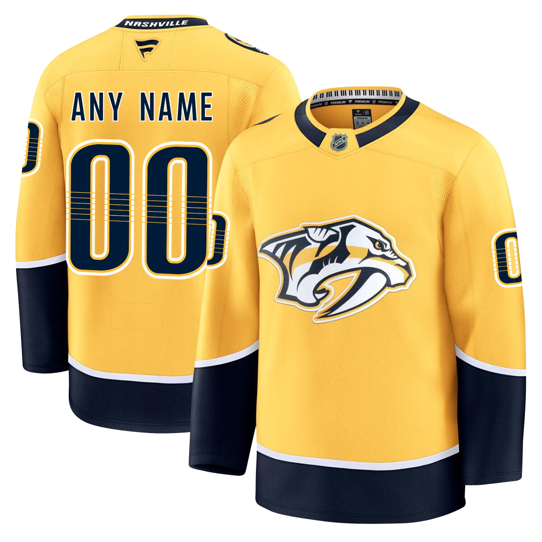 Customizable Nashville Predators 2024 Fanatics Premium Official NHL HOME Jersey Gorilla Fits