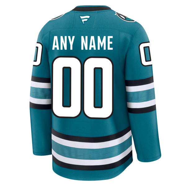 Customizable San Jose Sharks 2024 Fanatics Premium Official NHL HOME Jersey Gorilla Fits