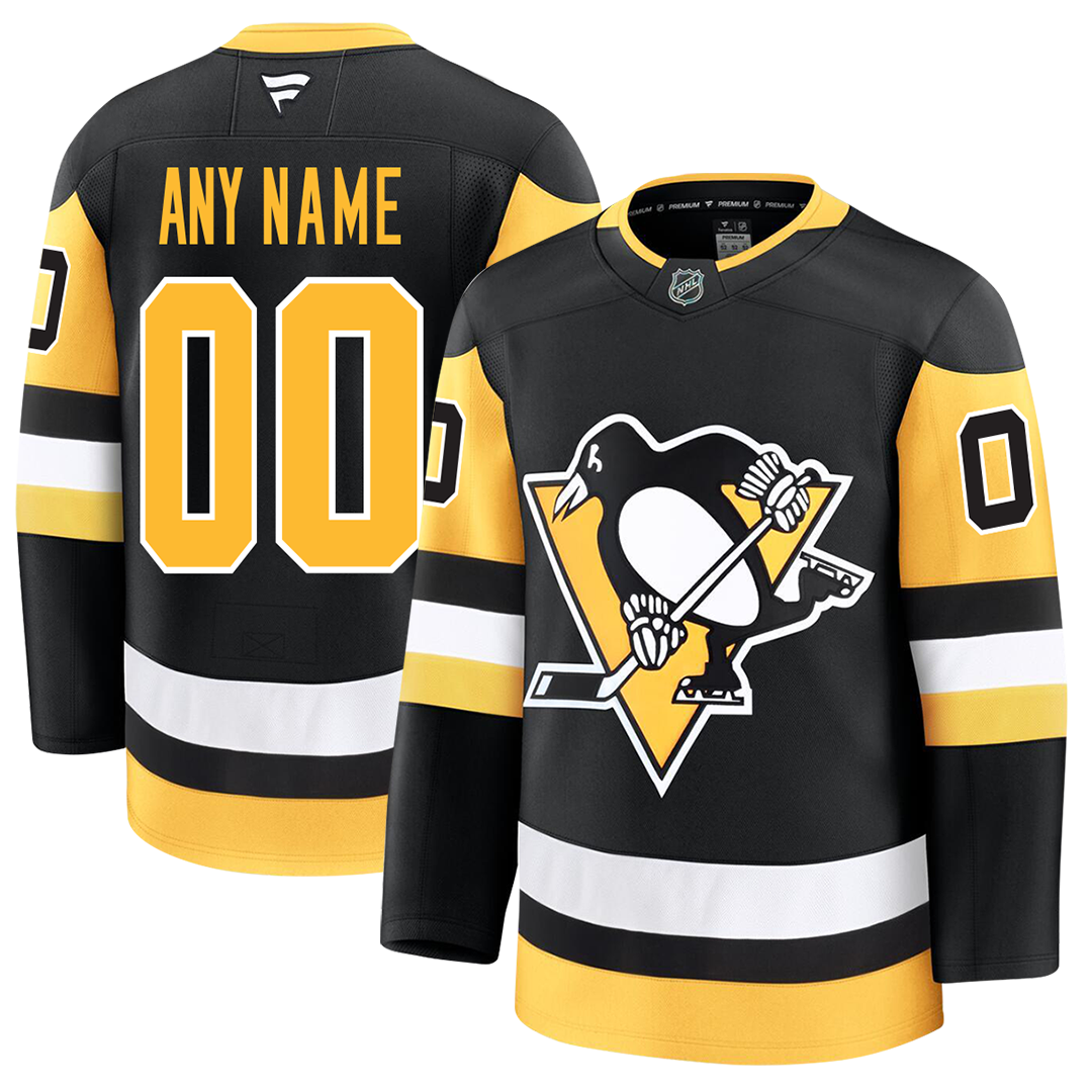 Customizable Pittsburgh Penguins 2024 Fanatics Premium Official NHL HOME Jersey Gorilla Fits