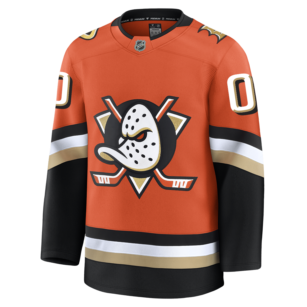 Customizable Anaheim Ducks 2024 Fanatics Premium Official NHL HOME Jersey Gorilla Fits