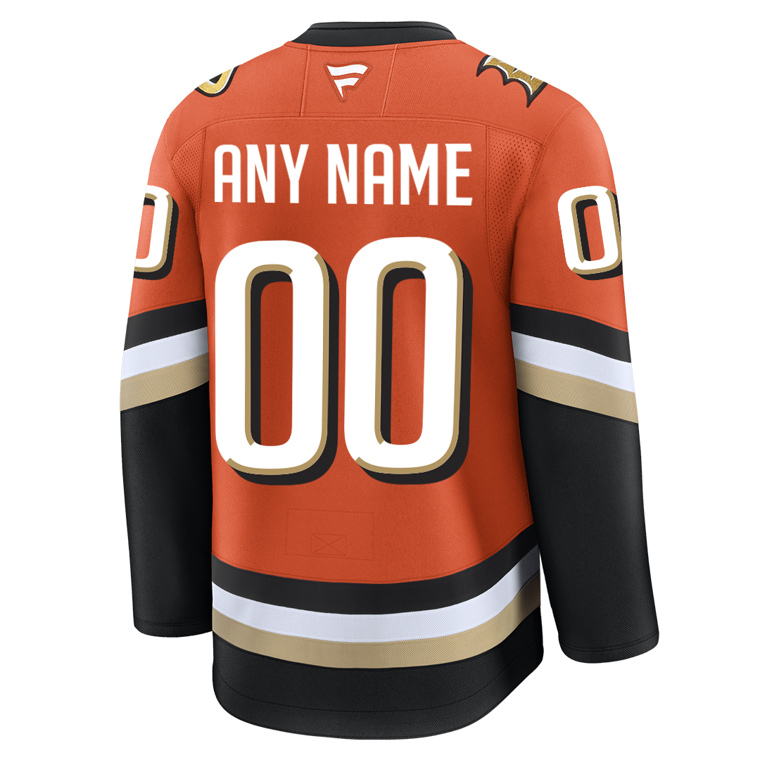 Customizable Anaheim Ducks 2024 Fanatics Premium Official NHL HOME Jersey Gorilla Fits