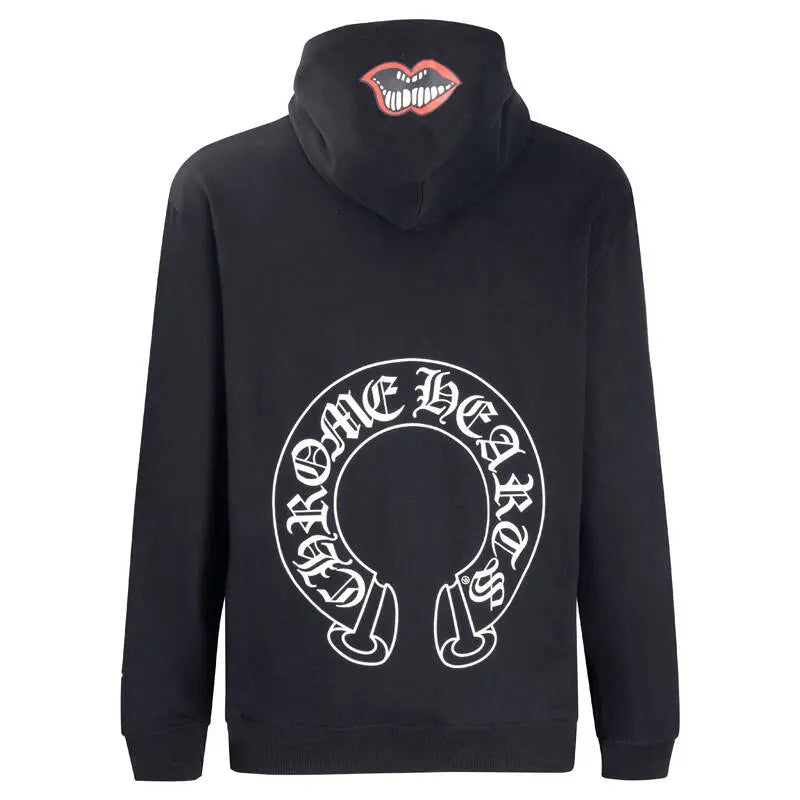 CHROME HEARTS  Horseshoe mouth Hoodie Gorilla Fits