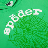 Sp5derFull Green Web Hoodie Sp5der