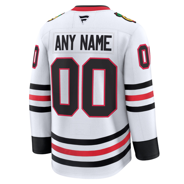 Customizable Chicago Blackhawks 2024 Fanatics Premium Official NHL AWAY Jersey Gorilla Fits