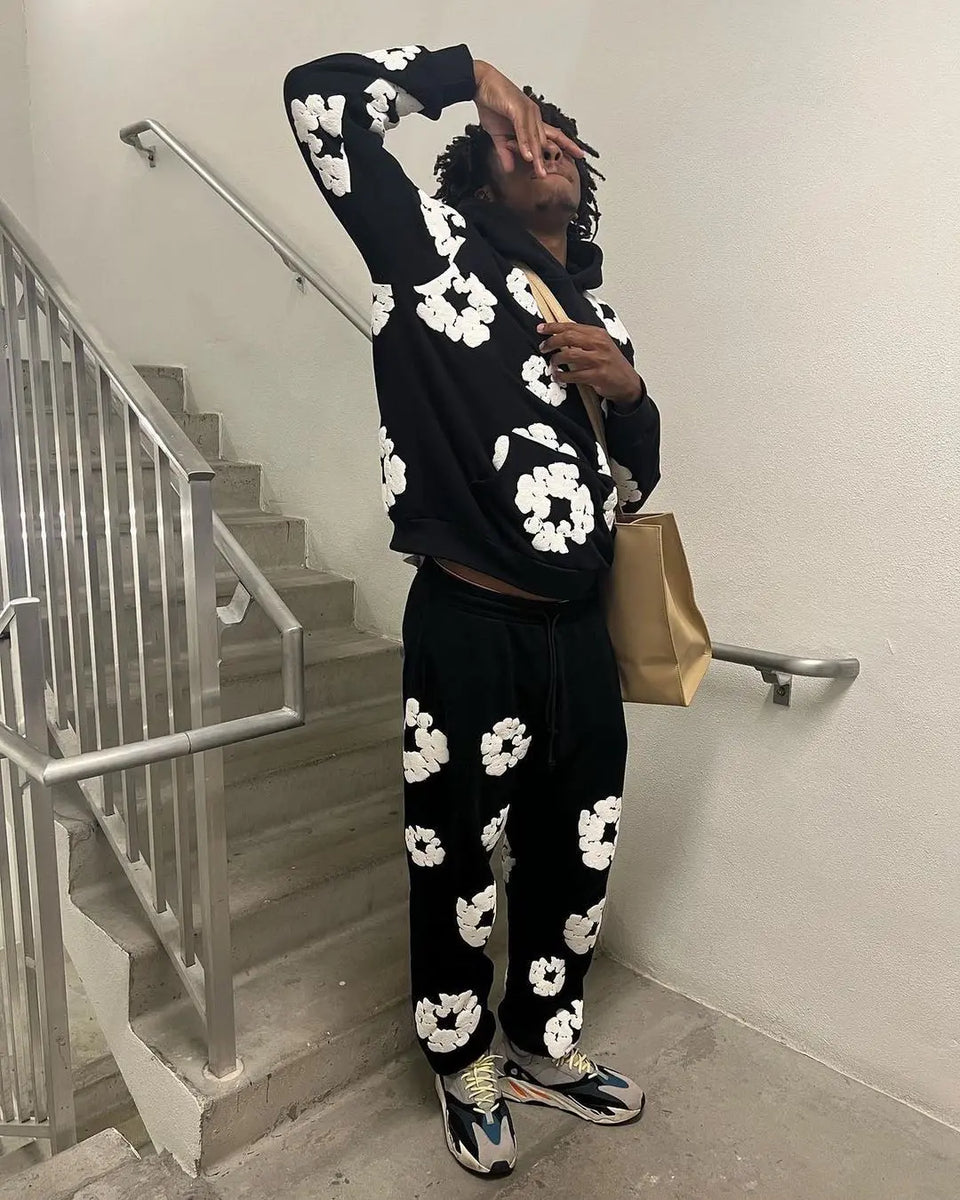 Denim Tears-Wreath Graphic Hoodie Tracksuit & Sweatpants Gorilla fits