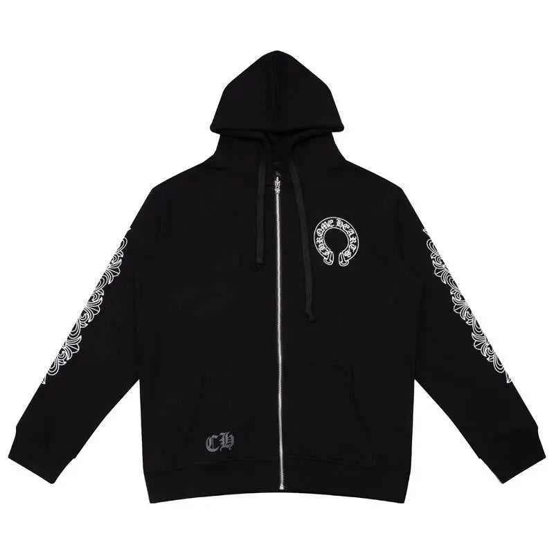 CHROME HEARTS classic Horseshoe ZIP-UP Hoodie Gorilla Fits