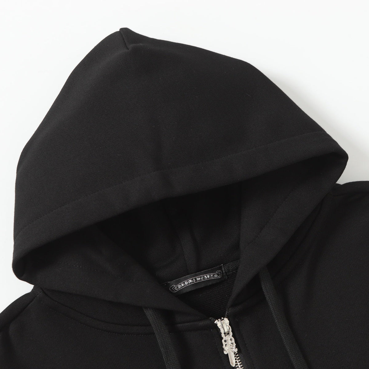 Chrome Hearts Rhinestone Horseshoe Hoodie - Black Gothic Streetwear Chrome-Hearts