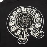 Chrome Hearts Rhinestone Horseshoe Hoodie - Black Gothic Streetwear Chrome-Hearts