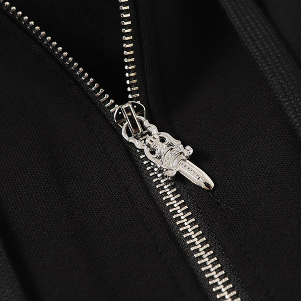 Chrome Hearts Colorful Rhinestone Hoodie - Black Gothic Street Sweatshirt Chrome-Hearts