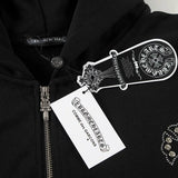 Luxury CHROME HEARTS  ZIP-UP Hoodie Firework Cross Chrome-Hearts