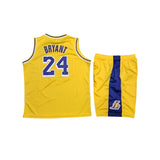 Kobe Bryant yellow 24 LA Lakers Kids Jersey set Gorilla fits