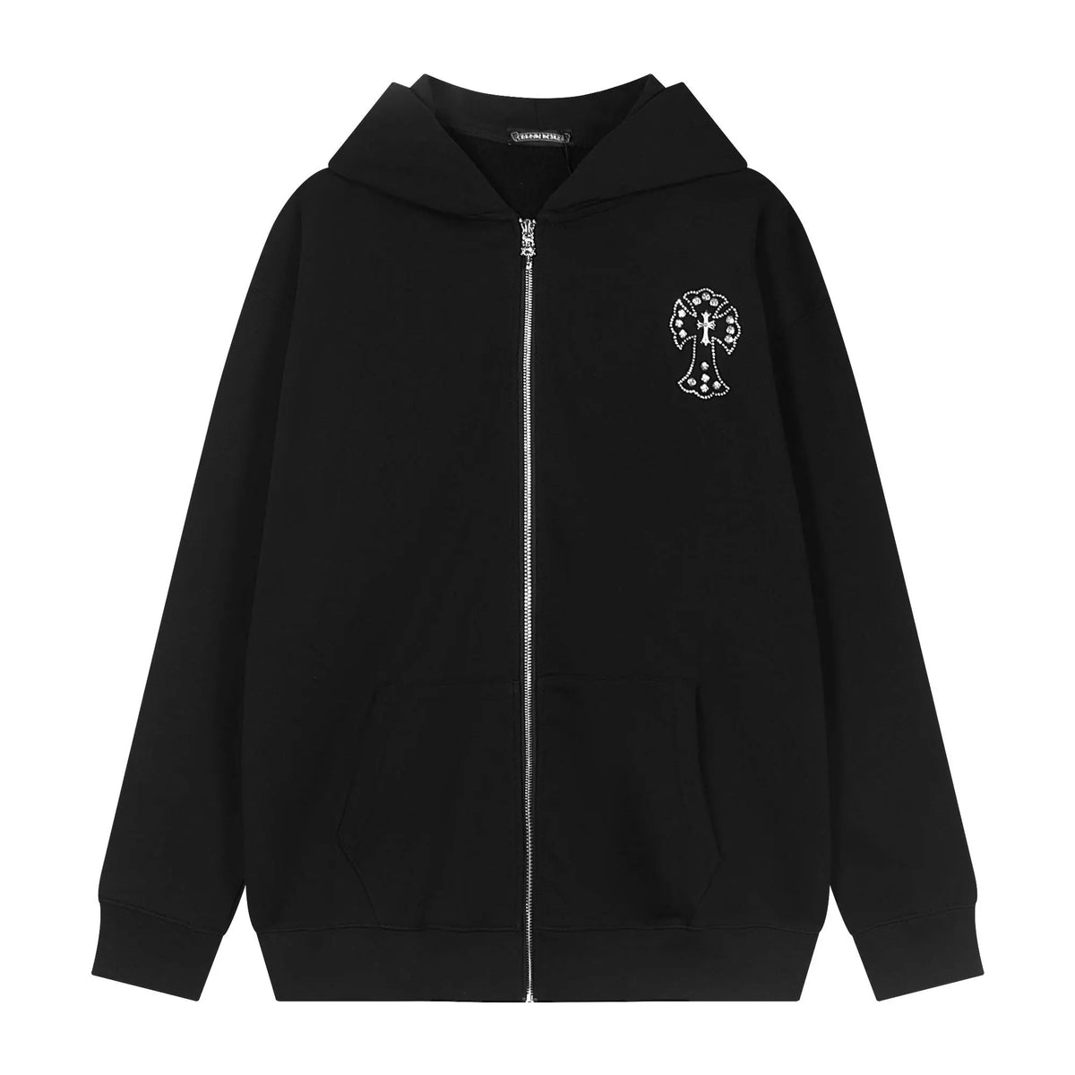 Luxury CHROME HEARTS  ZIP-UP Hoodie Firework Cross Chrome-Hearts
