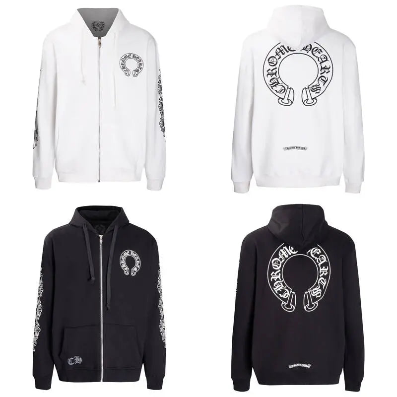 CHROME HEARTS classic Horseshoe ZIP-UP Hoodie Gorilla Fits