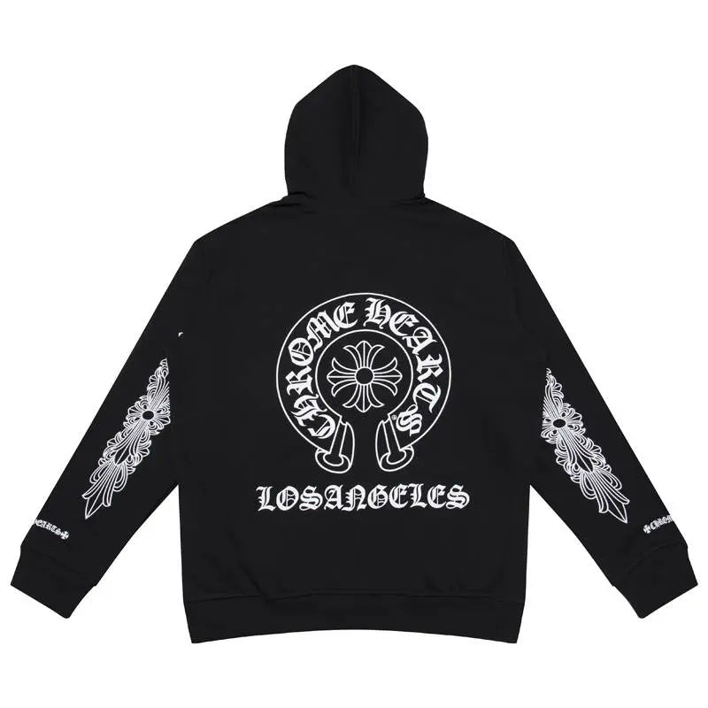 Luxury CHROME HEARTS  Horseshoe ZIP-UP Hoodie Gorilla Fits
