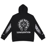 Luxury CHROME HEARTS  Horseshoe ZIP-UP Hoodie Gorilla Fits