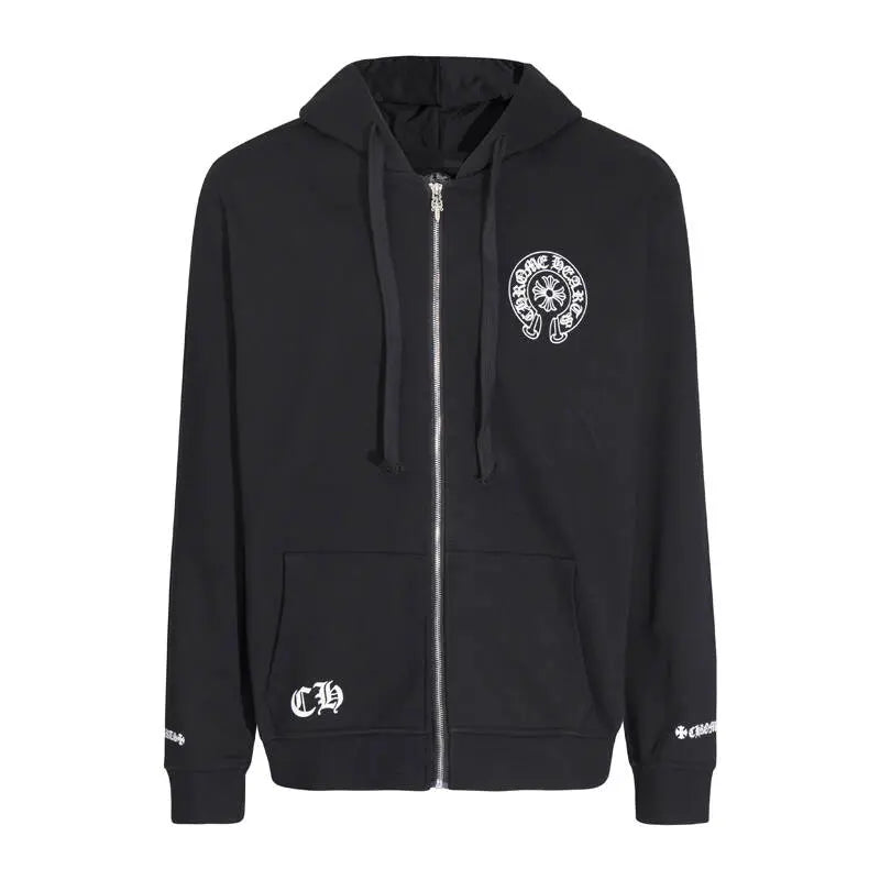 Luxury CHROME HEARTS  Horseshoe ZIP-UP Hoodie Gorilla Fits