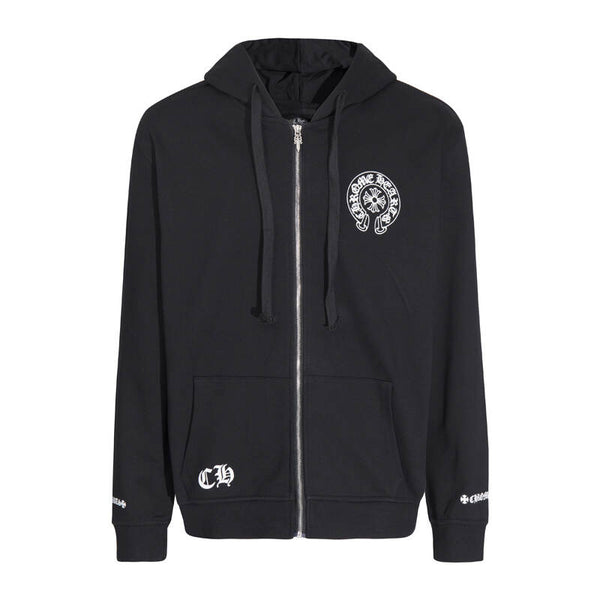 Luxury CHROME HEARTS  Horseshoe ZIP-UP Hoodie Gorilla Fits