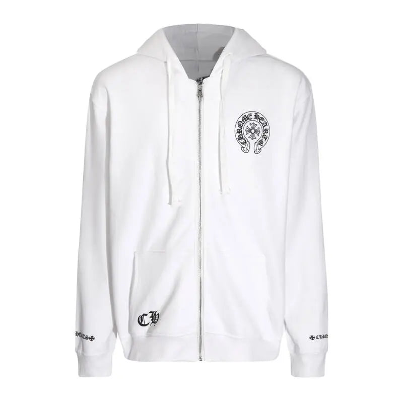 Luxury CHROME HEARTS  Horseshoe ZIP-UP Hoodie Gorilla Fits