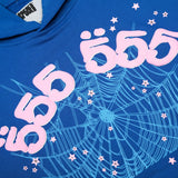 Sp5der 555 Web Hoodie Black/Blue Sp5der