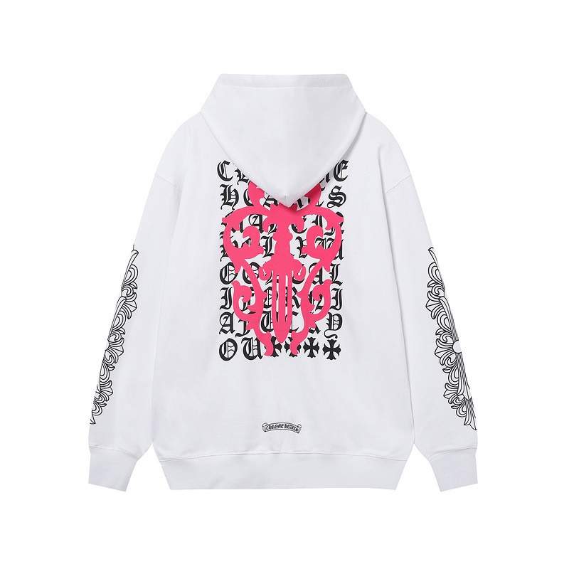 Luxury CHROME HEARTS Pink Paint ZIP-UP Hoodie Gorilla Fits