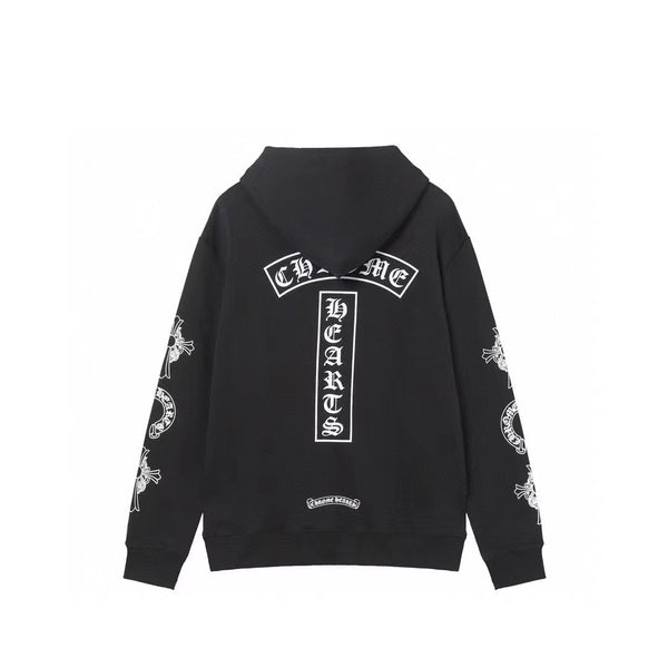 Chrome Hearts Hoodie - Black Street Style Embroidered Sweatshirt 851 Chrome-Hearts