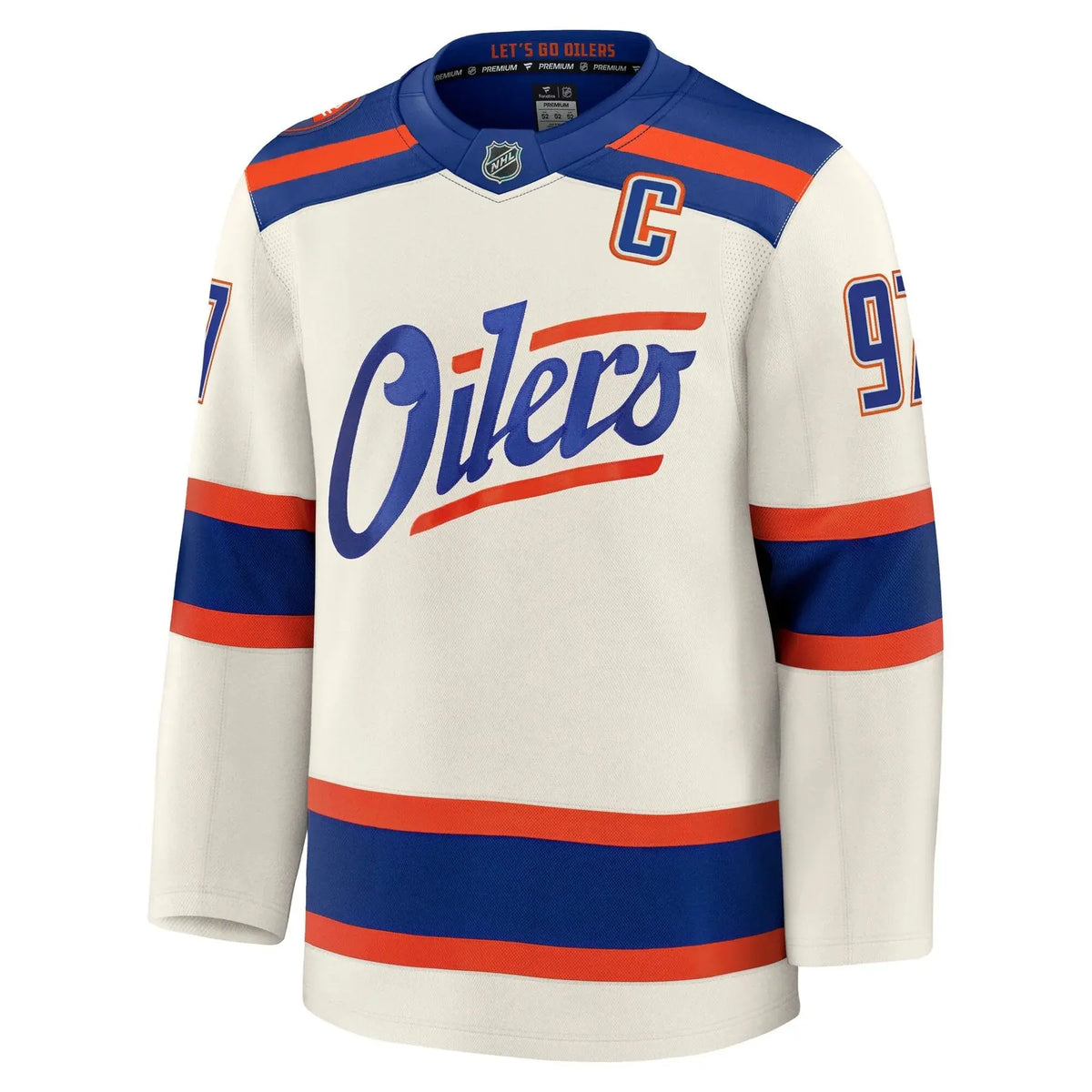 Customizable Edmonton Oilers Fanatics Alternate Premium Cream Jersey