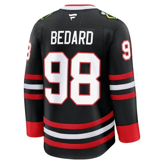Customizable Black Chicago Blackhawks 2024 Fanatics Premium Official NHL Alternate Jersey