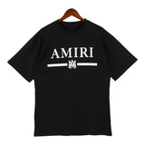 Black and White Amiri Designer logo print T-shirts and black shorts Full set. Buy 3 get 1 FREE Gorilla fits