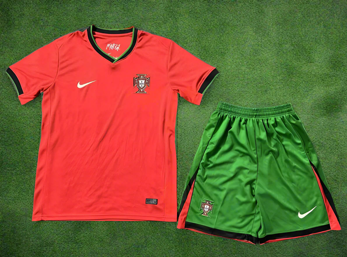 Ronaldo Portugal Euro 2024 HOME and Away  KIT – Authentic quality for Kids Gorilla fits