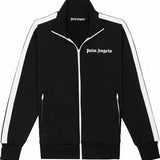 Palm Angles Classic Track stripe Jacket Black/tan logo print Gorilla fits