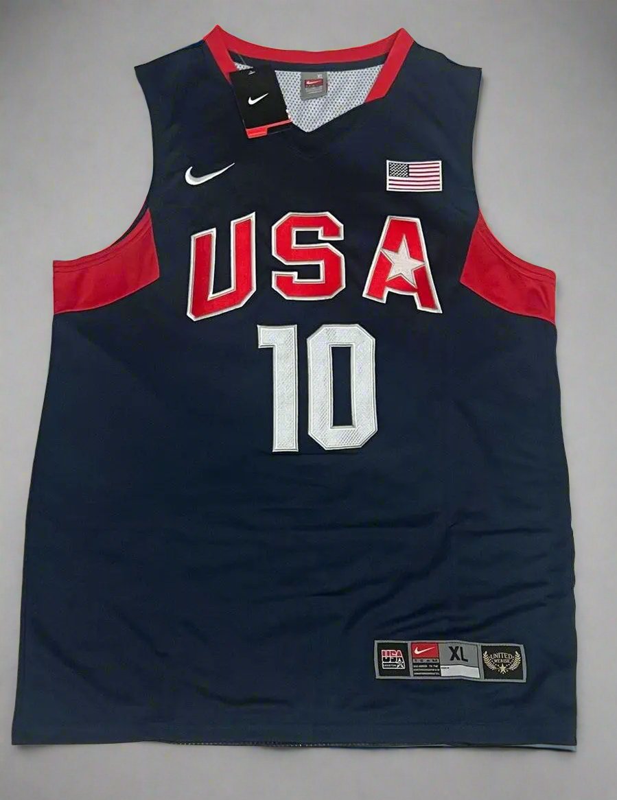 USA Kobe Bryant #10 US Basketball Jersey- White & Black Options/ nba jersey.Adult Men size. Gorilla fits