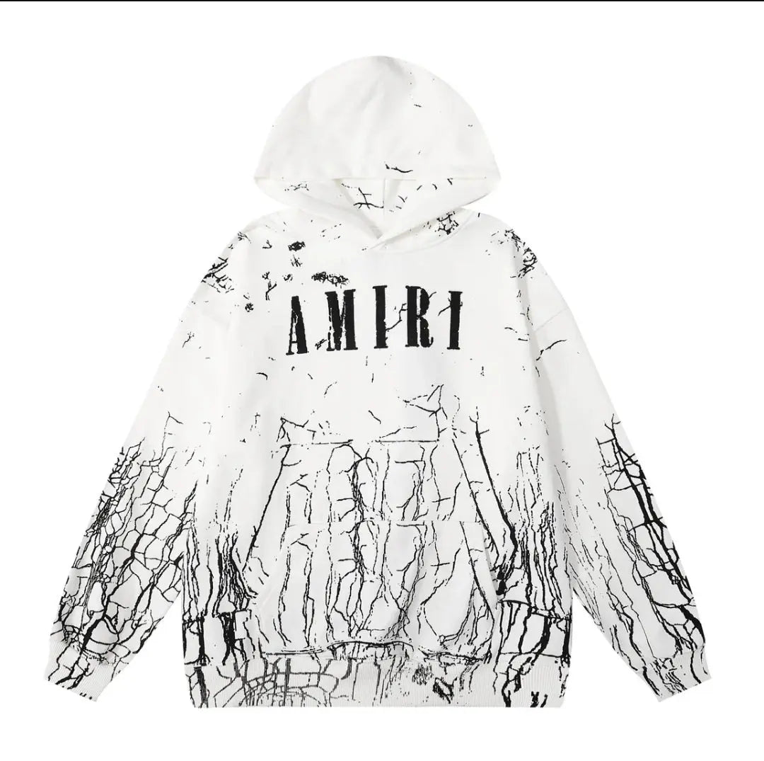 Amiri Cracked Sweatshirts in White and Black Options hoodie/ pullover Gorilla fits