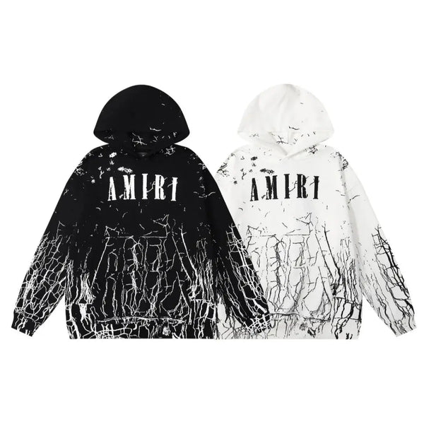 Amiri Cracked Sweatshirts in White and Black Options hoodie/ pullover Gorilla fits