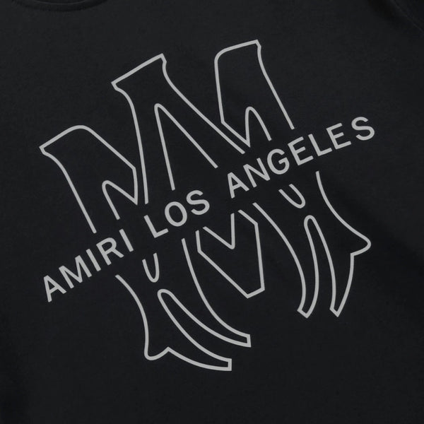 Black and white options Amiri Designer logo print Los Angeles T-shirts. Buy 3 get 1 FREE Gorilla fits