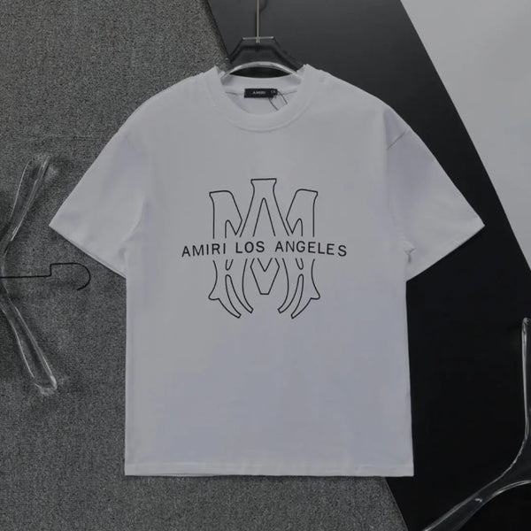 Black and white options Amiri Designer logo print Los Angeles T-shirts. Buy 3 get 1 FREE Gorilla fits