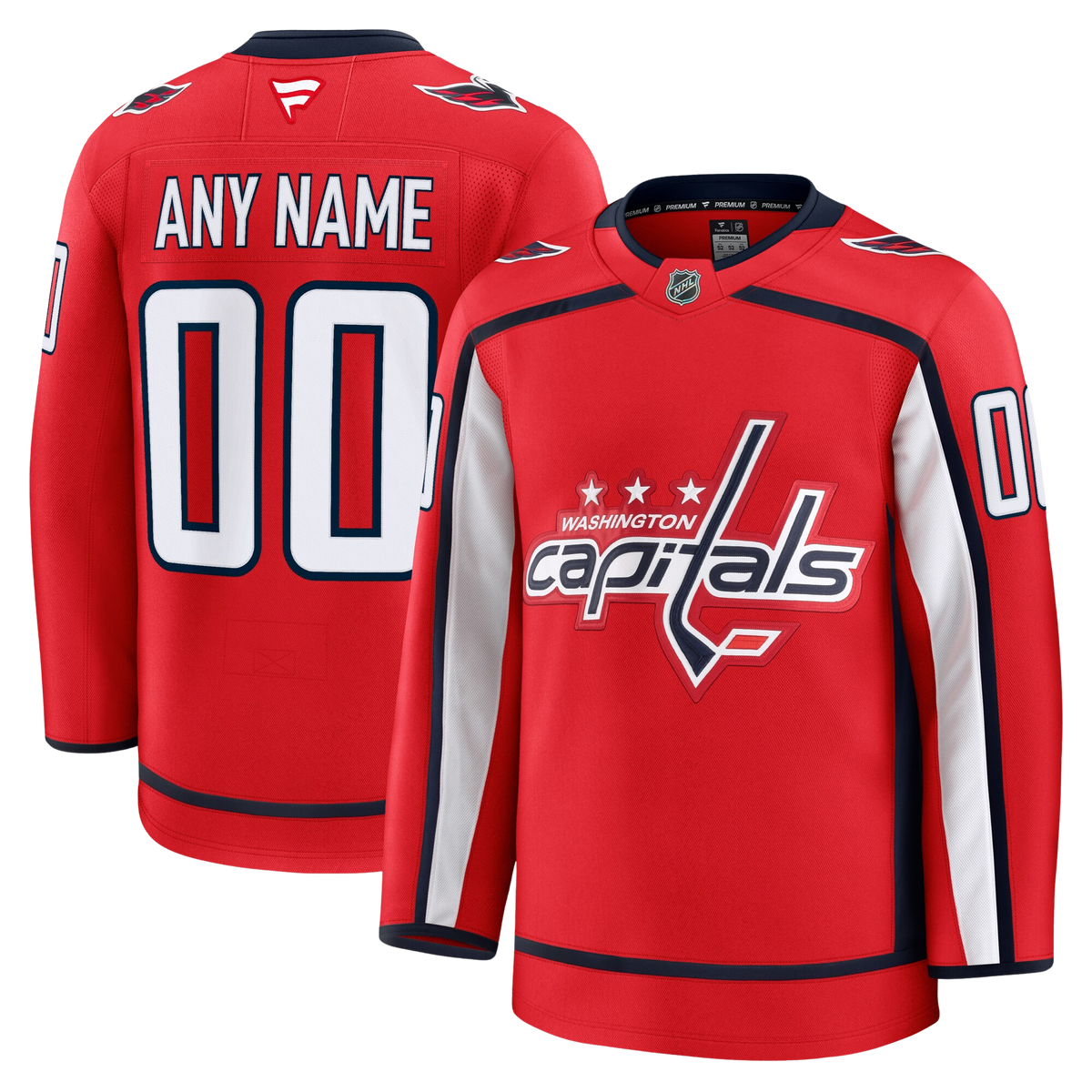 Customizable Washington Capitals 2024 Fanatics Premium Official NHL HOME Jersey Gorilla Fits