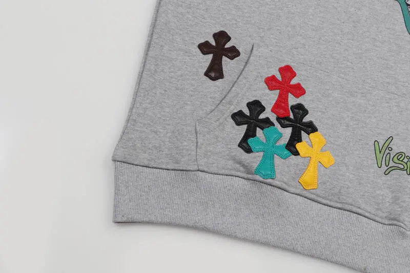 CHROME HEARTS  Cross Print Hoodie Gorilla Fits