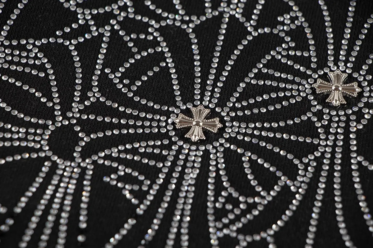 Luxury CHROME HEARTS  ZIP-UP Hoodie Firework Cross Chrome-Hearts