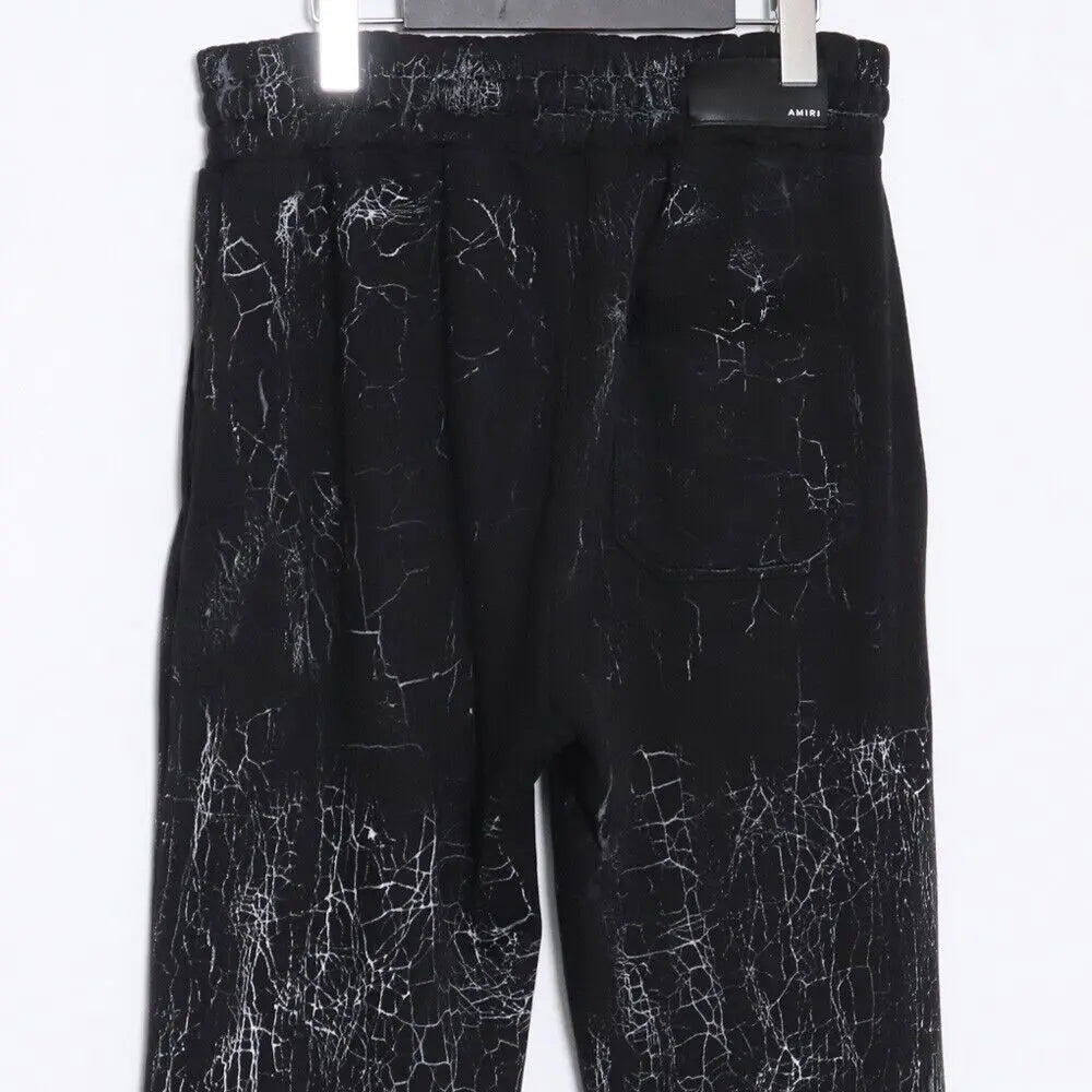 Amiri Cracked Sweatpants in White and Black Options Gorilla fits