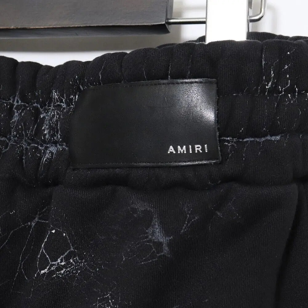 Amiri Cracked Sweatpants in White and Black Options Gorilla fits
