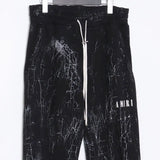 Amiri Cracked Sweatpants in White and Black Options Gorilla fits