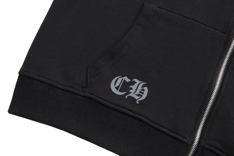 CHROME HEARTS classic Horseshoe ZIP-UP Hoodie Gorilla Fits
