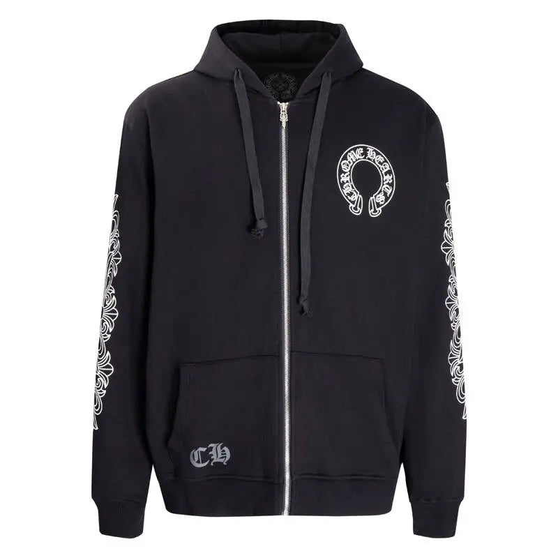 CHROME HEARTS classic Horseshoe ZIP-UP Hoodie Gorilla Fits