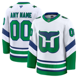 Customizable Carolina Hurricanes 2024 Fanatics Premium White Whalers Jersey Gorilla Fits