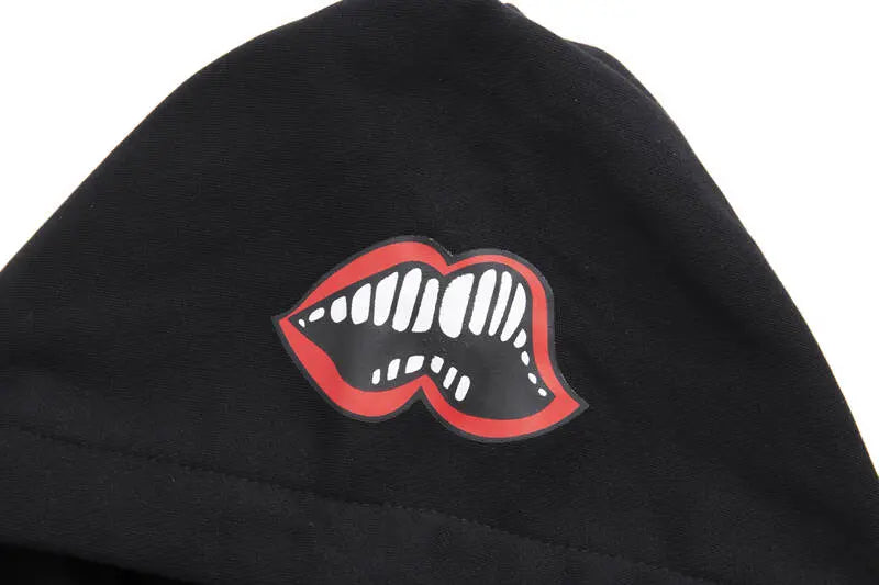 CHROME HEARTS  Horseshoe mouth Hoodie Gorilla Fits