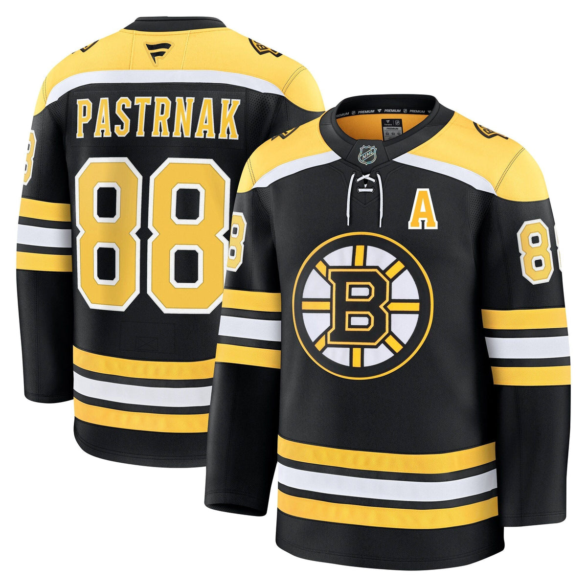 David Pastrnak Boston Bruins Fanatics Premium Home Jersey Gorilla Fits
