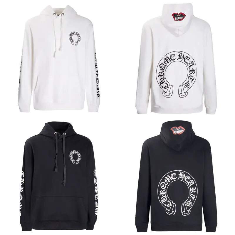 CHROME HEARTS  Horseshoe mouth Hoodie Gorilla Fits